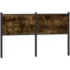 Image de Tête De Lit De Remplacement Chêne Fumé 140 Cm Bois D'ingénierie Et Acier Vidaxl
