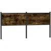 Image de Tête De Lit De Remplacement Chêne Fumé 180 Cm Bois D'ingénierie Et Acier Vidaxl