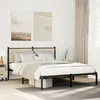 Image de vidaXL Cadre de lit en métal avec tête de lit chêne sonoma 140x190 cm lit double meuble de chambre à coucher lit 4007716