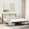 Image de Cadre De Lit En Métal Sans Matelas Chêne Sonoma 150x200 Cm Vidaxl