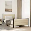 Image de Cadre De Lit En Métal Sans Matelas Chêne Sonoma 100x200 Cm Vidaxl