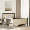 Image de Cadre De Lit En Métal Sans Matelas Chêne Sonoma 107x203 Cm Vidaxl