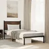 Image de Cadre De Lit En Métal Sans Matelas Chêne Marron 90x200 Cm Vidaxl