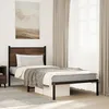 Image de vidaXL Cadre de lit en métal avec tête de lit chêne marron 90x200 cm lit simple meuble de chambre à coucher lit dinvité 4007758
