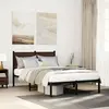 Image de Cadre De Lit En Métal Sans Matelas Chêne Marron 120x200 Cm Vidaxl