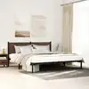 Image de Cadre De Lit En Métal Sans Matelas Chêne Marron 160x200 Cm Vidaxl