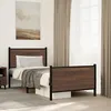 Image de vidaXL Cadre de lit métal avec tête de lit et pied de lit 90x190 cm lit simple meuble de chambre à coucher lit dinvité 4007775