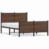 Image de Cadre De Lit En Métal Sans Matelas Chêne Marron 120x190 Cm Vidaxl