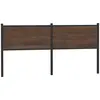 Image de Tête De Lit De Remplacement Chêne Marron 160 Cm Bois D'ingénierie Et Acier Vidaxl