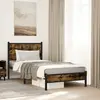 Image de Cadre De Lit En Métal Sans Matelas Chêne Fumé 80x200 Cm Vidaxl