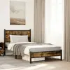 Image de Cadre De Lit En Métal Sans Matelas Chêne Fumé 100x190 Cm Vidaxl