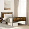 Image de Cadre De Lit En Métal Sans Matelas Chêne Fumé 100x190 Cm Vidaxl