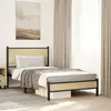Image de Cadre De Lit En Métal Sans Matelas Chêne Sonoma 100x200 Cm Vidaxl