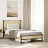 Image de Cadre De Lit En Métal Sans Matelas Chêne Sonoma 100x200 Cm Vidaxl