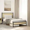 Image de Cadre De Lit En Métal Sans Matelas Chêne Sonoma 107x203 Cm Vidaxl