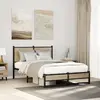 Image de Cadre De Lit En Métal Sans Matelas Chêne Sonoma 120x200 Cm Vidaxl