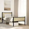 Image de Cadre De Lit En Métal Sans Matelas Chêne Sonoma 80x200 Cm Vidaxl