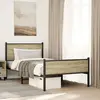 Image de Cadre De Lit En Métal Sans Matelas Chêne Sonoma 107x203 Cm Vidaxl