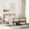 Image de Cadre De Lit En Métal Sans Matelas Chêne Sonoma 120x200 Cm Vidaxl