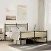 Image de Cadre De Lit En Métal Sans Matelas Chêne Sonoma 140x190 Cm Vidaxl
