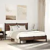 Image de Cadre De Lit En Métal Sans Matelas Chêne Marron 140x200 Cm Vidaxl