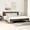 Image de Cadre De Lit En Métal Sans Matelas Chêne Marron 160x200 Cm Vidaxl
