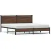 Image de Vidaxl cadre de lit en métal sans matelas chêne marron 160x200 cm