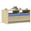 Image de vidaXL Table basse avec lumières LED chêne sonoma bois dingénierie table latérale table de salon table daccent bout de 851993