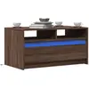Image de Table Basse Avec Lumières Led Chêne Marron Bois D'ingénierie Vidaxl