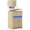 Image de Armoire De Chevet Avec Lumières Led Chêne Sonoma Vidaxl
