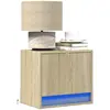 Image de Tables De Chevet Murales Avec Lumières Led 2 Pcs Chêne Sonoma Vidaxl
