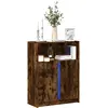 Image de Buffet Avec Led Chêne Fumé 77x34x100 Cm Bois D'ingénierie Vidaxl