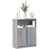 Image de Buffet Avec Led Sonoma Gris 77x34x100 Cm Bois D'ingénierie Vidaxl