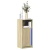 Image de vidaXL Buffet avec LED chêne sonoma 425x34x100 cm bois dingénierie meuble de rangement meuble de rangement cuisine 852154