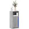 Image de Buffet Avec Led Sonoma Gris 42,5x34x100 Cm Bois D'ingénierie Vidaxl