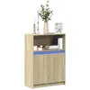 Image de Buffet Avec Led Chêne Sonoma 72x34x100 Cm Bois D'ingénierie Vidaxl