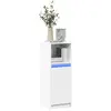 Image de Buffet Avec Led Blanc 38x34x100 Cm Bois D'ingénierie Vidaxl
