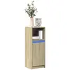Image de Buffet Avec Led Chêne Sonoma 38x34x100 Cm Bois D'ingénierie Vidaxl