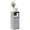 Image de Buffet Avec Led Gris Béton 38x34x100 Cm Bois D'ingénierie Vidaxl