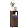 Image de Buffet Avec Led Chêne Marron 38x34x100 Cm Bois D'ingénierie Vidaxl