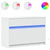 Image de Vidaxl meuble tv avec led blanc 91x34x61 cm bois d'ingénierie