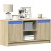 Image de Meuble Tv Avec Led Chêne Sonoma 100x34x50 Cm Bois D'ingénierie Vidaxl