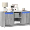 Image de Meuble Tv Avec Led Sonoma Gris 100x34x50 Cm Bois D'ingénierie Vidaxl