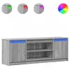 Image de Vidaxl meuble tv avec led sonoma gris 139,5x34x50 cm bois d'ingénierie