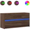 Image de Meuble Tv Avec Led Chêne Marron 100x34x50 Cm Bois D'ingénierie Vidaxl