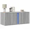 Image de Meuble Tv Mural Avec Lumières Led Sonoma Gris 80x31x35 Cm Vidaxl