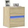 Image de Meuble Tv Mural Avec Lumières Led Chêne Sonoma 41x31x45 Cm Vidaxl