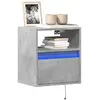 Image de Meubles Tv Muraux Et Lumières Led 2 Pcs Gris Béton 41x31x45 Cm Vidaxl