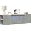 Image de Meuble Tv Mural Avec Lumières Led Gris Béton 135x31x39,5 Cm Vidaxl
