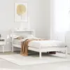 Image de Cadre De Lit Sans Matelas Blanc 75x190 Cm Bois De Pin Massif Vidaxl